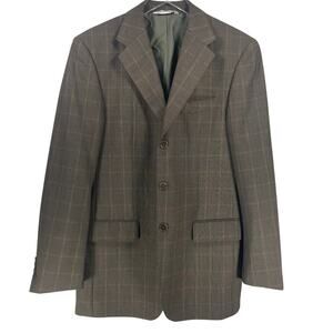 Perry Ellis Three Button Double Vent Suit Jacket Blazer Sport Coat Size 40R